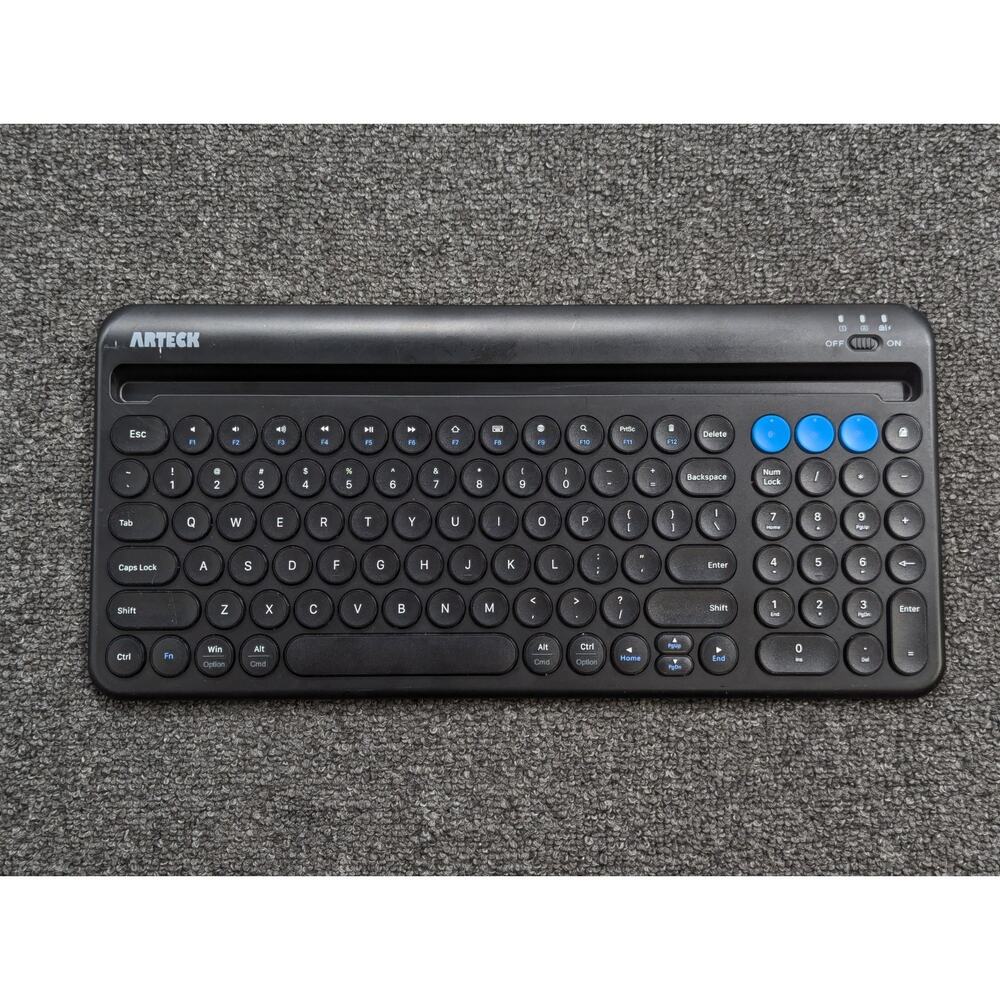 Arteck HB206-2 Wireless Bluetooth Keyboard Multi-Functional with Cradle Office